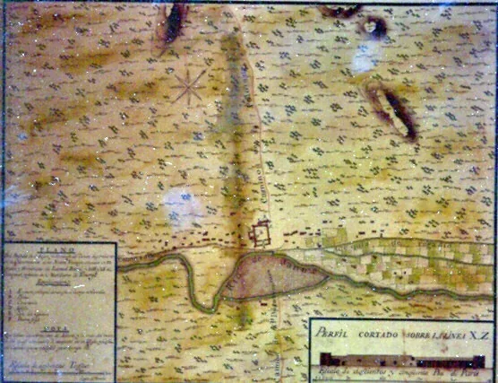 1767 map of the Presidio de Janos on the northern frontier.